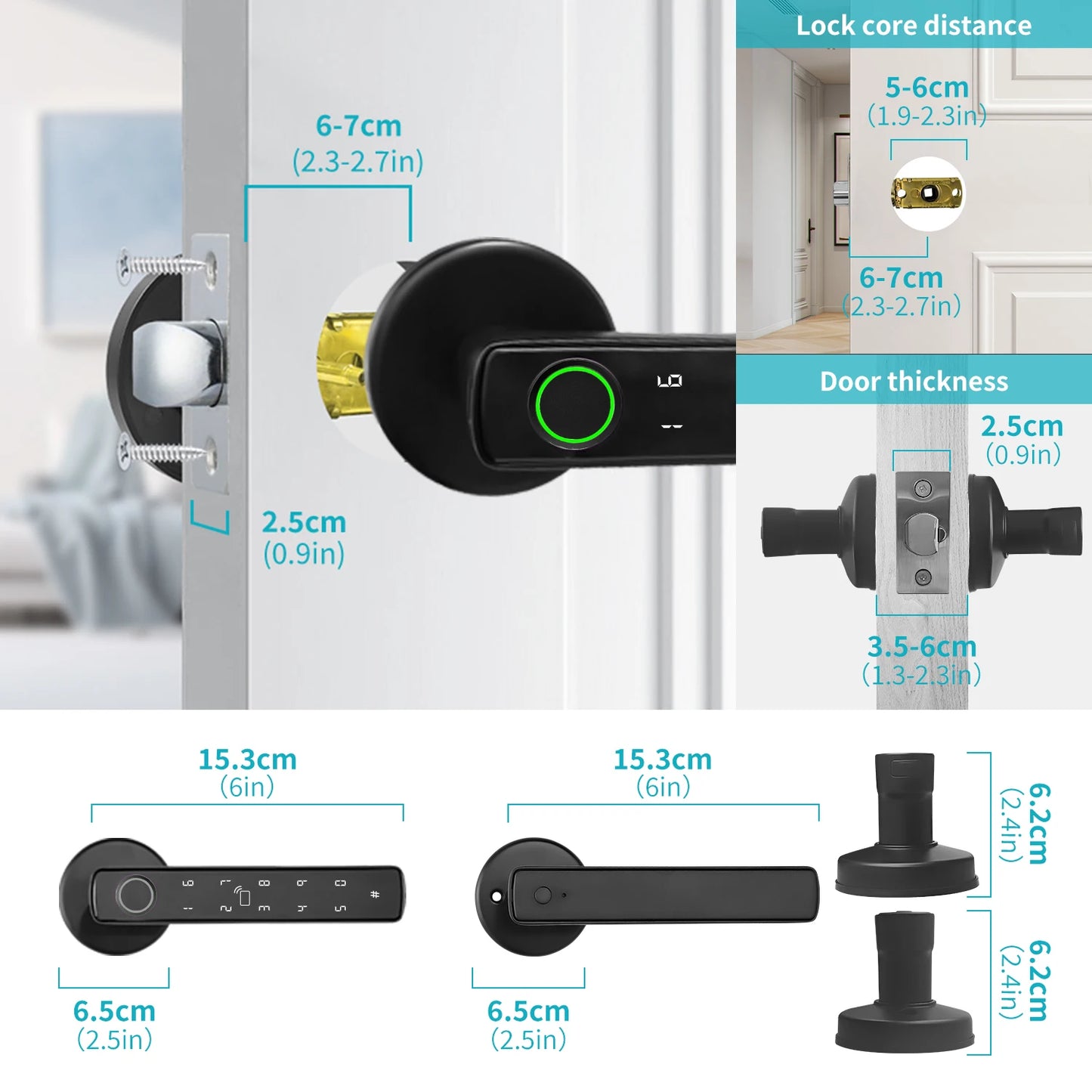 Tuya Smart Bluetooth Door Lock Biometric Electronic Lock Home Kit Smart Home Automation Home Protection Smart Life Control