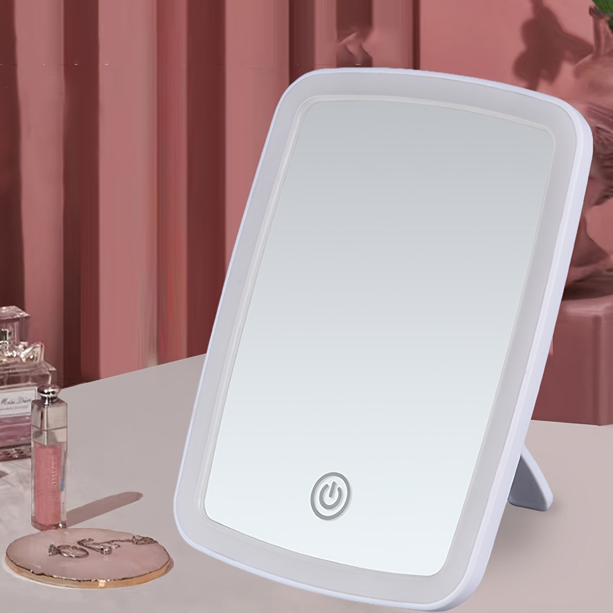 LED Makeup Mirror with Touch Sensor, 3 Color Lighting Modes - White, Natural & Warm Light, Adjustable Brightness,