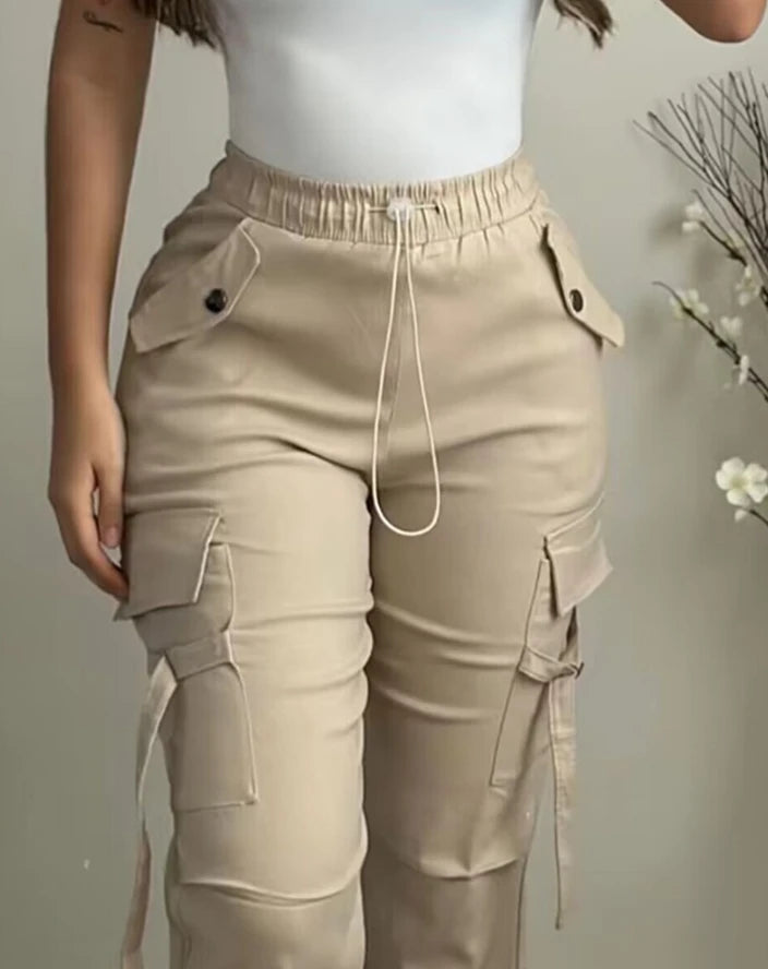 Women's Pants  Fashion Street Pocket Design