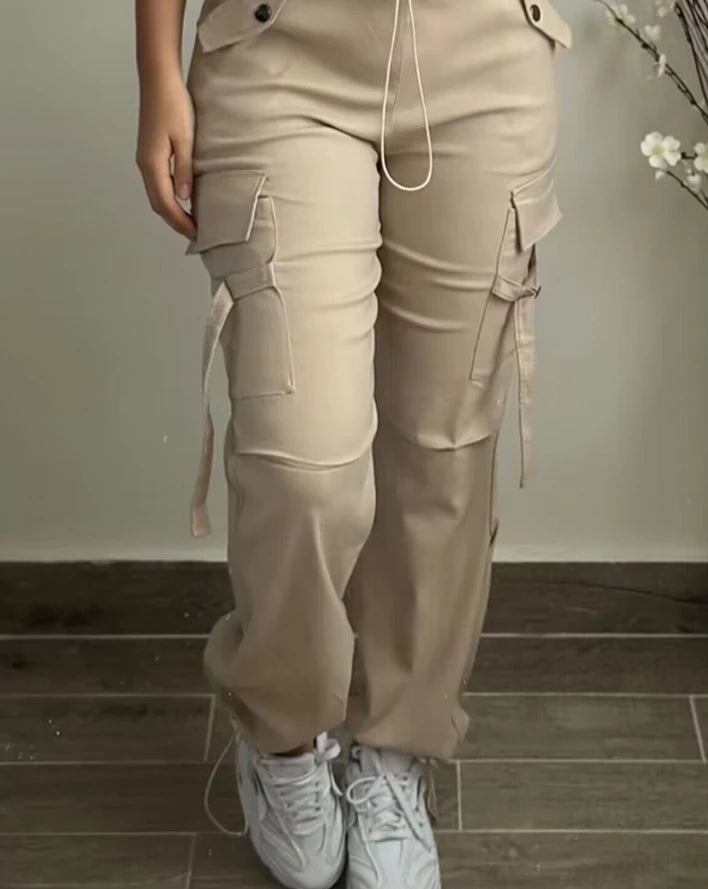 Women's Pants  Fashion Street Pocket Design