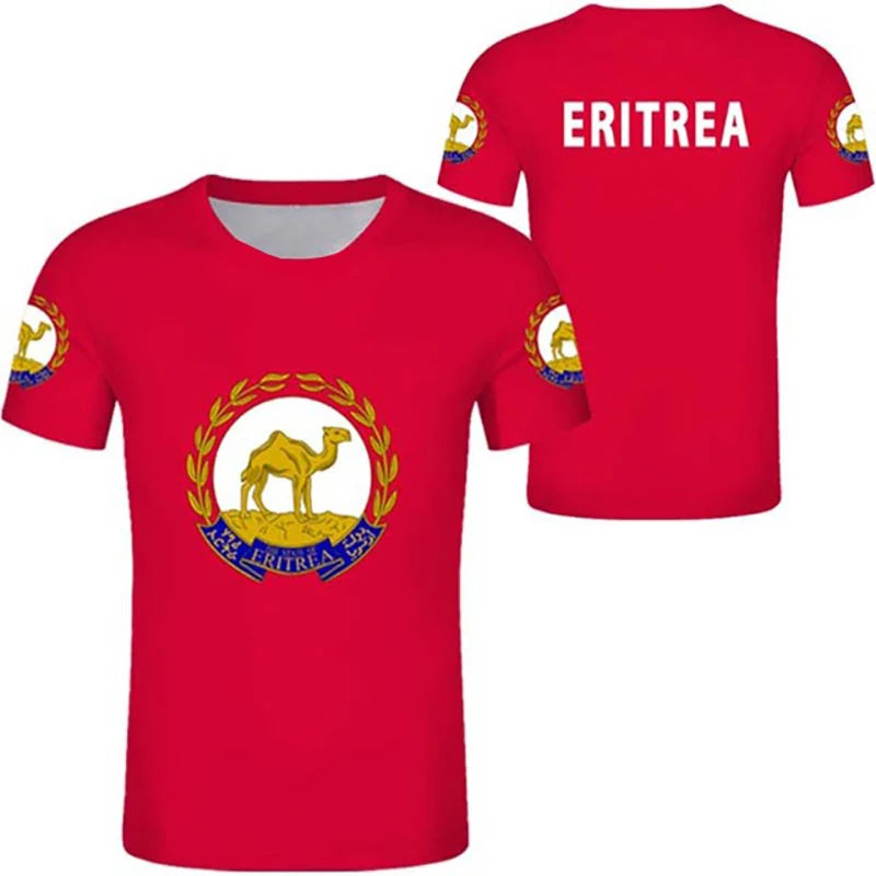 Summer Eritrea T-Shirts Eritrean Flag Emblem
