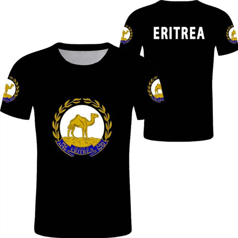 Summer Eritrea T-Shirts Eritrean Flag Emblem