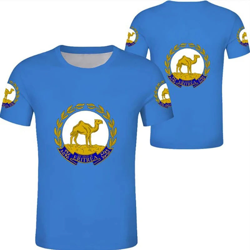 Summer Eritrea T-Shirts Eritrean Flag Emblem
