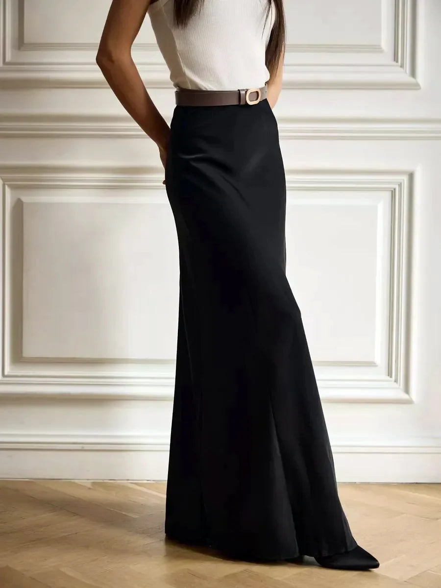 Wolfeel Casual Satin Women'S Skirt